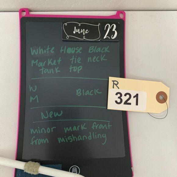 White House Black Market Blouse Womens M Medium Black Pussycat Bow Button Front - Picture 13 of 14